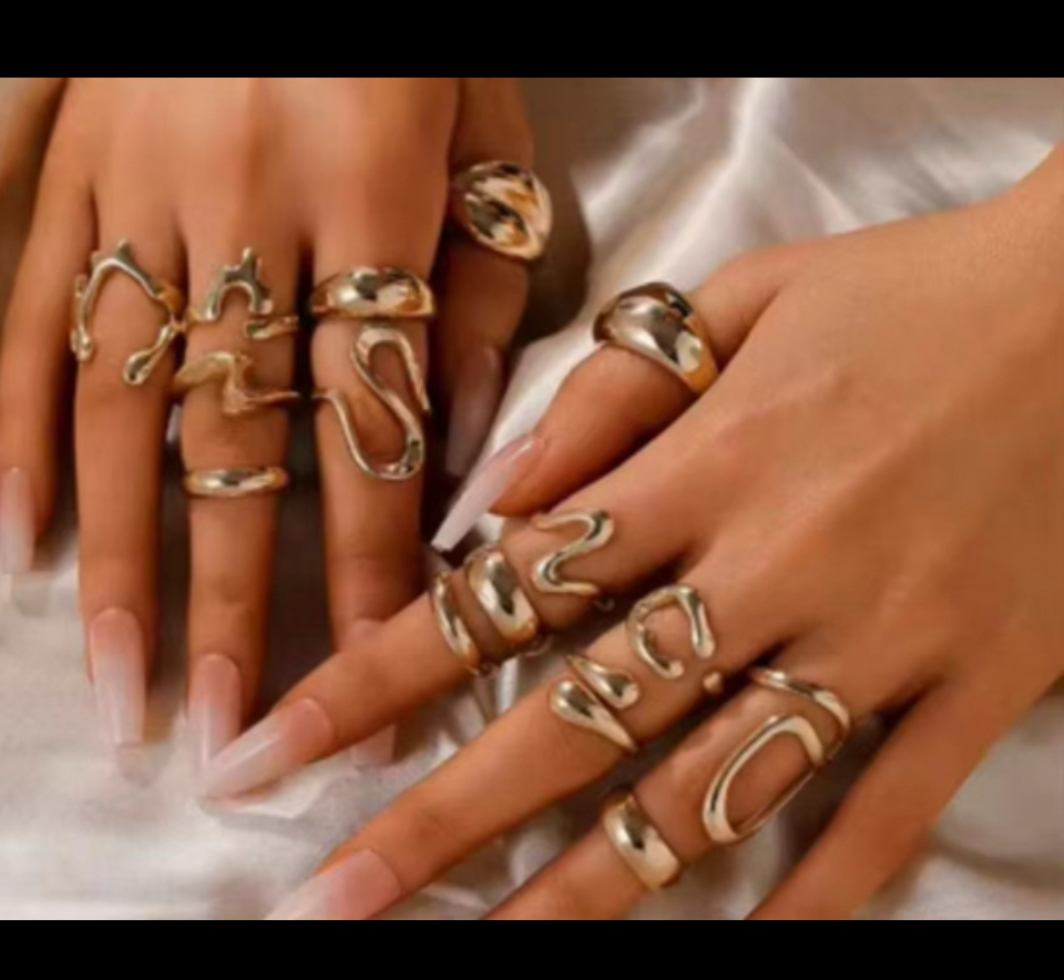 Snatched Alloy Ring Set